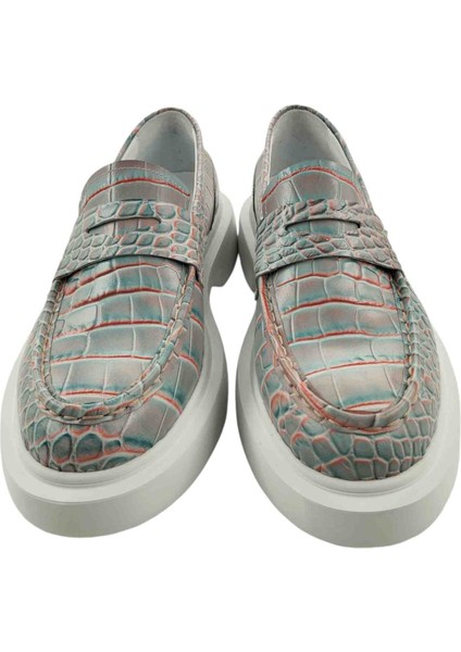 12407001 Erkek Günlük Loafer Ithal Kroko Baskı modelleri