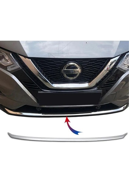 Nissan Qashqai Krom Ön Tampon Çıtası 2017-2020 Paslanmaz Çelik