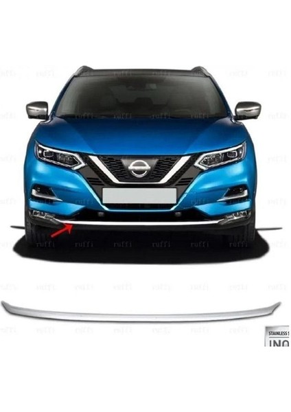 Nissan Qashqai Krom Ön Tampon Çıtası 2017-2020 Paslanmaz Çelik