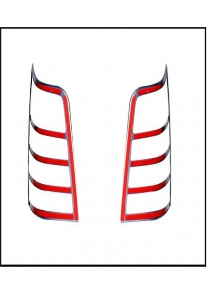 Peugeot Partner Krom Stop Çerçeve 2 Parça 1996-2008 Arası Paslanmaz Çelik