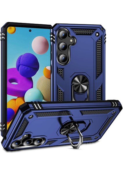 Samsung Galaxy A35 Kılıf Vega Yüzüklü Standlı Darbe Korumalı