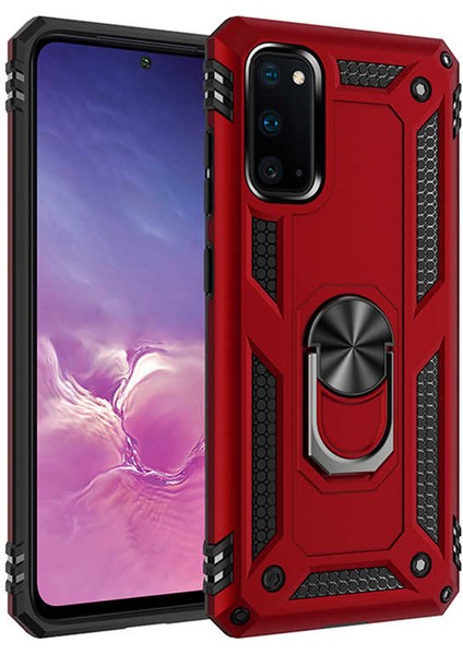 Samsung Galaxy S20 Kılıf Vega Yüzüklü Standlı Darbe Korumalı