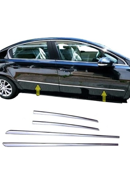 Peugeot 508 Krom Yan Kapı Çıtası 4 Kapı 2010-2018 Arası P.çelik
