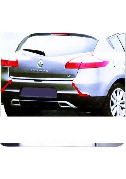 Renault Megane 3 Hb Krom Bagaj Alt Çıtası 2010-2016 P. Çelik