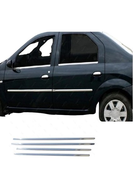 Dacia Lodgy Krom Cam Çıtası 4 Prç. 2012 Üzeri P. Çelik Uyumlu