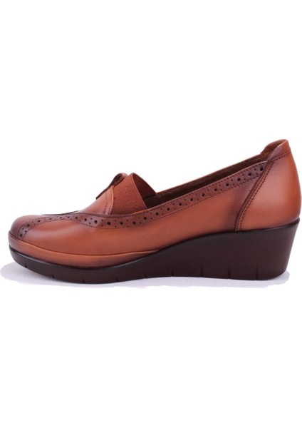 DZA32-888 Taba Ortopedik Günlük Deri Kadın Ayakkabı modelleri