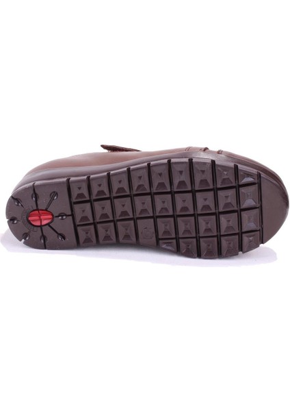 DZA32-039 Kahve Ortopedik Günlük Deri Kadın Ayakkabı fırsatları