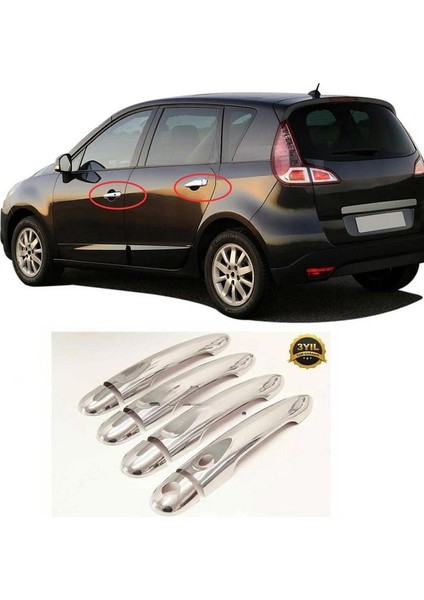 Renault Scenic 2 Krom Kapı Kolu 4 Kapı 2003-2009 P. Çelik
