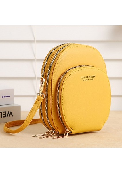 Kadın Omuz Çantası Küçük Crossbody Çanta Pu Kadın Büyük Kapasiteli Cep Telefon Çantası Bayanlar Çanta Hediyesi (Yurt Dışından)