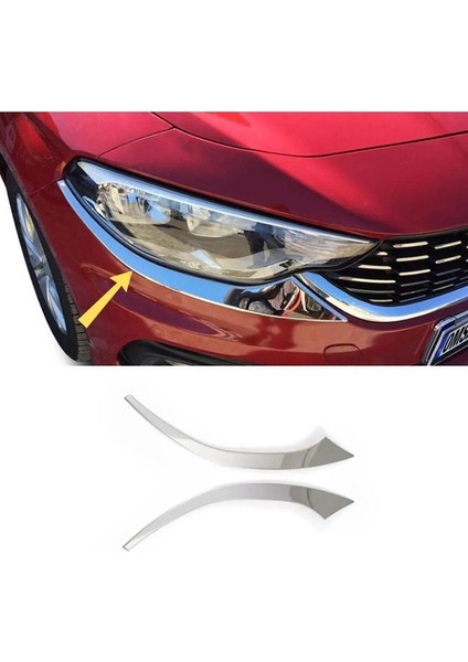 Fiat Egea Sedan Krom Far Kaşı + Sis Farı Çerçevesi 2015-2019 Paslanmaz Çelik