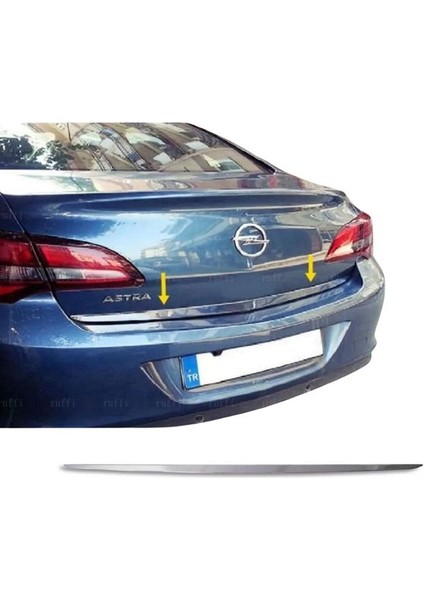 Opel Astra J Uyumlu Krom Bagaj Alt Çıtası 2009-2015 Arası Paslanmaz Çelik Sedan