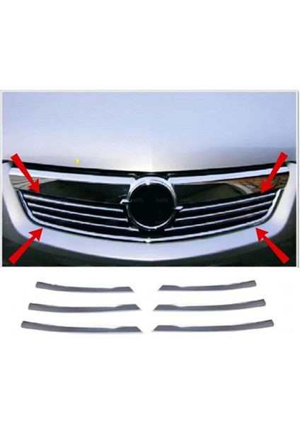 Opel Zafira B Krom Ön Panjur 6 Prç. 2005-2008 P. Çelik