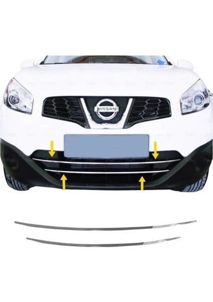 Nissan Qashqai Krom Ön Panjur 2 Parça 2010-2014 P. Çelik