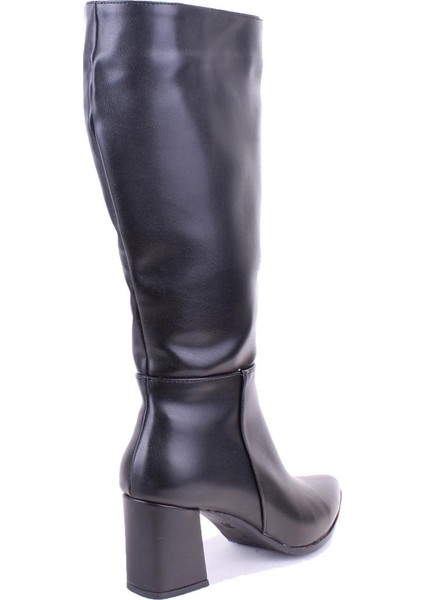 DZA07-117918001 Siyah Klasik Kalın Topuklu Kadın Çizme fırsatları