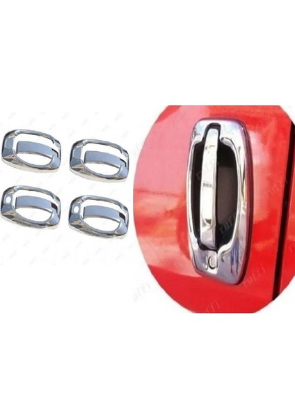 Citroen Jumper Uyumlu Krom Kapı Kolu+Çerçeve 4 Kapı 2006 Üzeri Paslanmaz Çelik