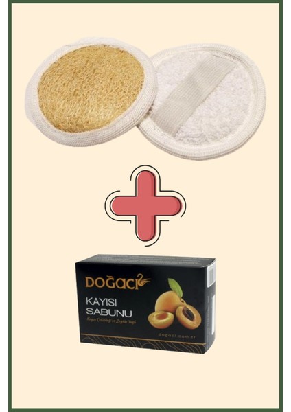 Kabak Lifi Yüz Kesesi Mini + Doğacı Kayısı Sabunu 150gr Banyo Hamam Kesesi Spa Seti