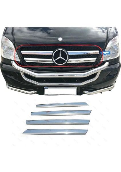 Mercedes Vito W639 Krom Ön Panjur 4 Prç. 2010-2014 P. Çelik