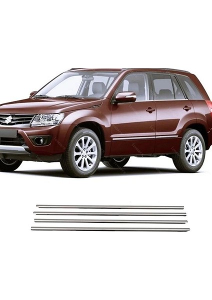 Suzuki Grand Vitara Krom Cam Çıtası 4 Prç. 2007 ve Üzeri Paslanmaz Çelik