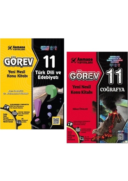 Armada 11. Sınıf Görev Türk Dili ve Edebiyatı + Coğrafya Konu Kitabı Yeni Nesil