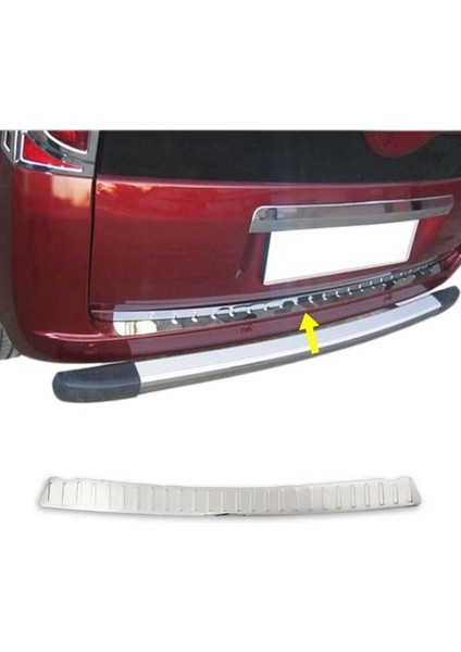 Fiat Fiorino Krom Arka Tampon Üzeri Koruma 2008 ve Üzeri Paslanmaz Çelik