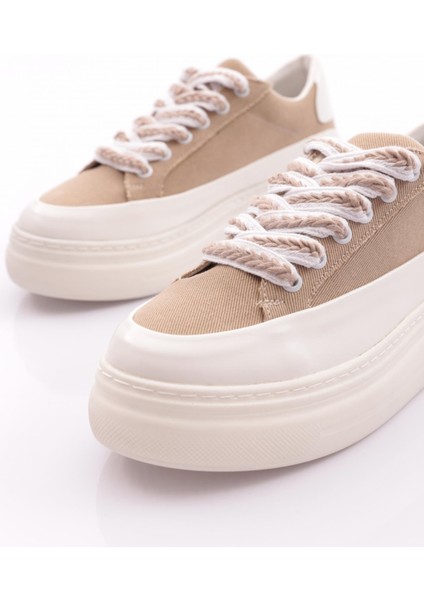 ES1501 Kadın Bağcıklı Kalin Taban Spor Ayakkabı fırsatları