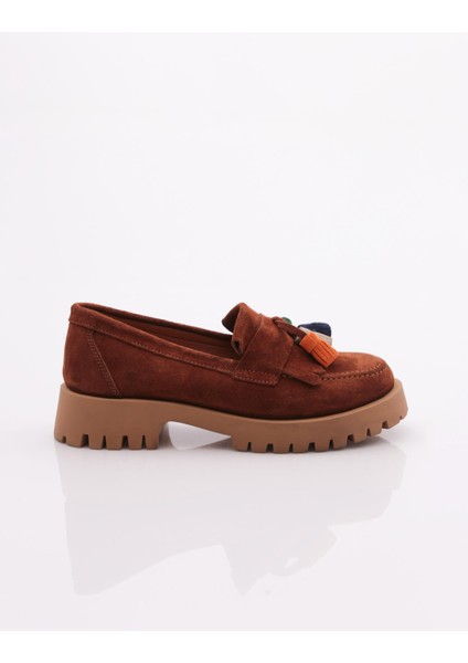 2836 Kadin Püsküllü Loafer Ayakkabi