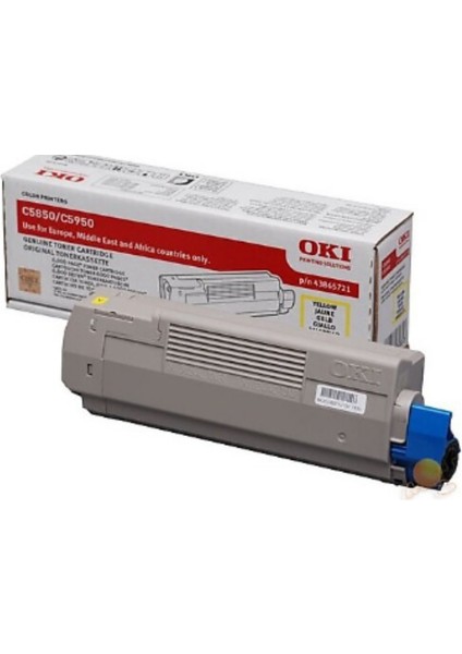 Okı 43865741 Sarı Yellow Orjinal Toner C5850 / C5950