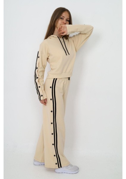 Kız Çocuk %100 Pamuk Kapüşonlu Uzun Kol Oversize Alt&üst Eşofman TAKIMI-AÜT-2024 fiyatları