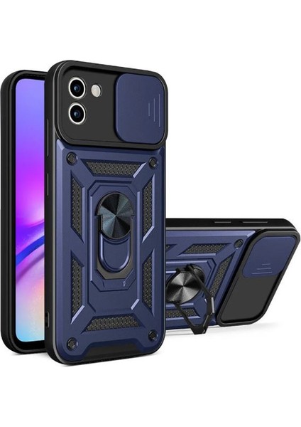 Samsung Galaxy A03 Kılıf Yüzüklü Sürgülü Kamera Korumalı Pars