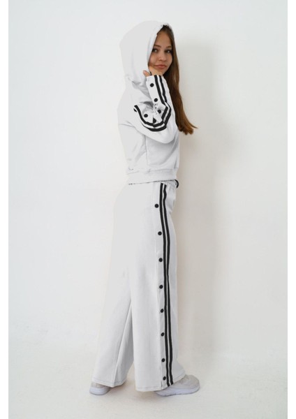 Kız Çocuk %100 Pamuk Kapüşonlu Uzun Kol Oversize Alt&üst Eşofman TAKIMI-AÜT-2024 fiyatları