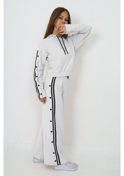 Kız Çocuk %100 Pamuk Kapüşonlu Uzun Kol Oversize Alt&üst Eşofman TAKIMI-AÜT-2024 modelleri