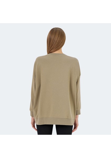 VIKENTI SW Kadın Oversize Sweatshirt Koyu Yeşil fiyatları