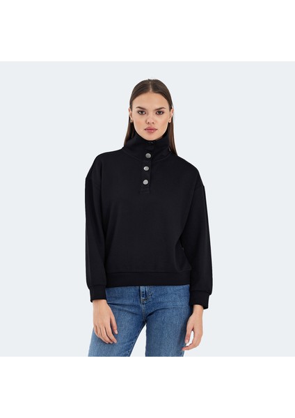 VIDAL Kadın Oversize Sweatshirt Siyah