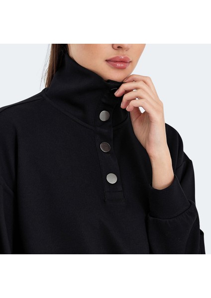 VIDAL Kadın Oversize Sweatshirt Siyah fırsatları