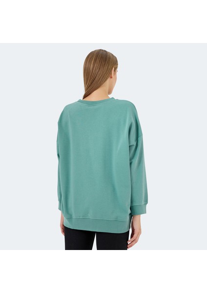 VIKENTI SW Kadın Oversize Sweatshirt Yeşil fiyatları