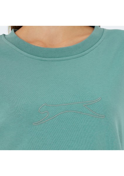 VIKENTI SW Kadın Oversize Sweatshirt Yeşil fırsatları