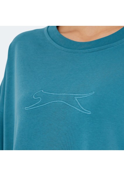 VIKENTI SW Kadın Oversize Sweatshirt Petrol fırsatları