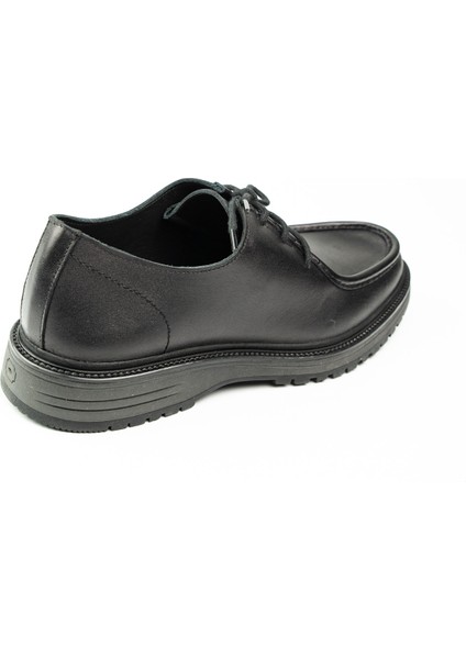 4022 Bağcıklı Kauçuk Taban Siyah Deri Erkek Günlük Ayakkabı fırsatları