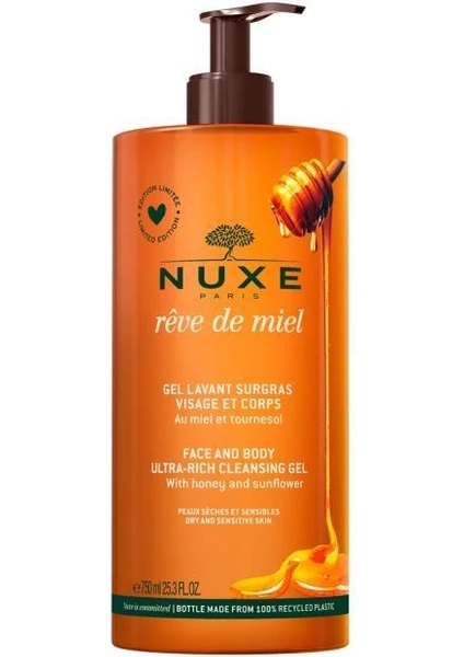 Reve De Miel Gel Lavant Surgras Visage Et Corps 750 Ml