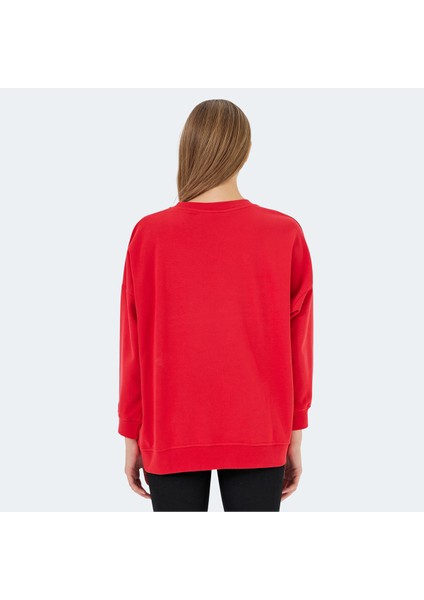 VIKENTI SW Kadın Oversize Sweatshirt Kırmızı fiyatları
