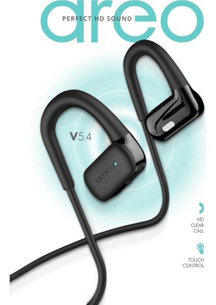 Areo Boyun Bantlı Hd Ses Dokunmatik Profesyonel Bluetooth Kulaklık 6 Saat Şarj Süresi