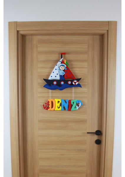 Deniz Isimli Dolgulu Denizci Bebek ve Hastane Odası Kapı Süsü modelleri