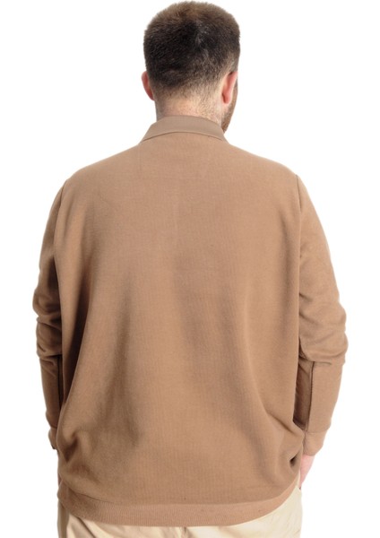 Büyük Beden Erkek Sweat Polo Selanik Nakışlı 20440 Sütlü Kahve fırsatları