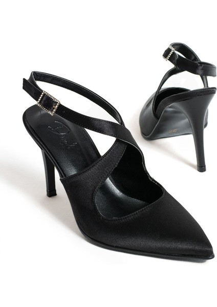 Natalia Sivri Burun Çapraz Taş Detaylı Ince Topuklu Ayakkabı modelleri