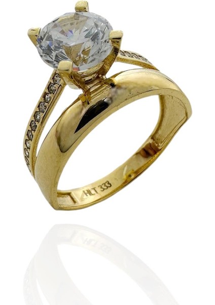 Tektaş Düz Bombe Alyans Ikili Kombin Günlük 8 Ayar Altın Yüzük fiyatları