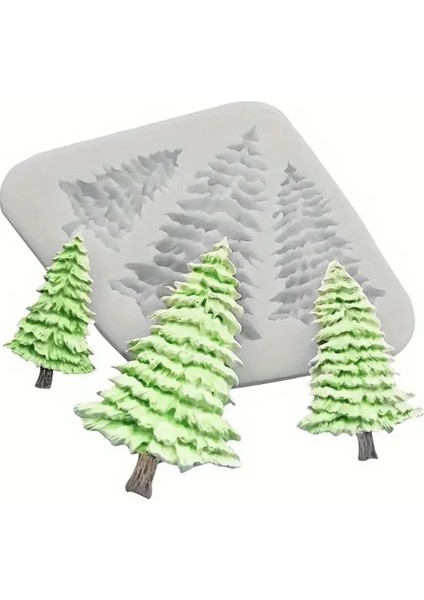 Üçlü Mini Çam Ağacı Silikon Kalıp K-121 fırsatları