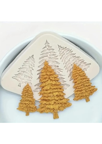 Üçlü Mini Çam Ağacı Silikon Kalıp K-121