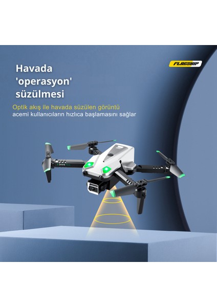 S125 Mini Drone 2 Batarya Ile 20 Dakika Uçuş Süresi Wi-Fı 720P Hd Çift Kameralı drone