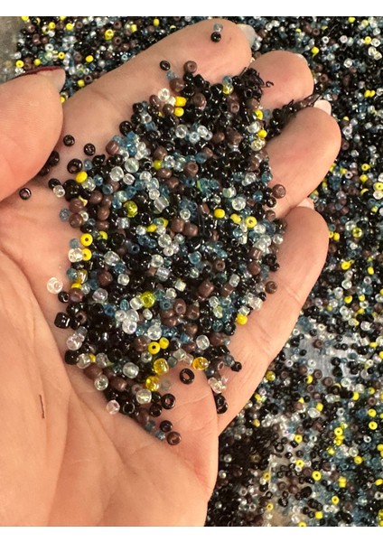 50 gr Karışık Renkli Kum Boncuk Oya Yazma Boncuğu fiyatları
