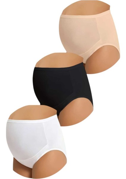 Kadın Pamuklu Esnek Hamile ve Lohusa Külot 3'lü Set